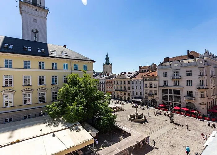 Luxury With Rynok Square View Apartamento Leópolis